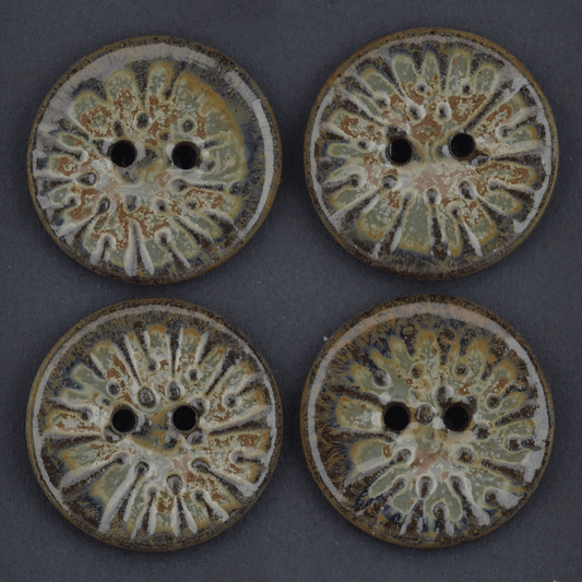 4 pcs. 23mm ceramic buttons smoke