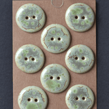 6 pcs. 23mm  ceramic buttons microgreens