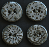 4 pcs. 23mm ceramic buttons mix grey