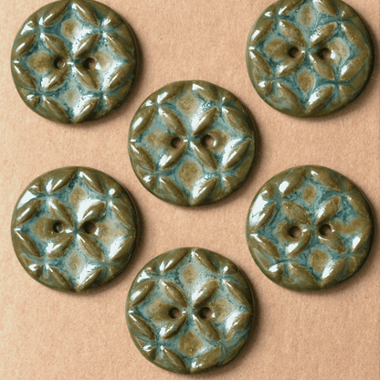 6 pcs. 23mm ceramic buttons orient