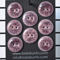 8 pcs. 22-23 mm porcelain buttons magenta sky