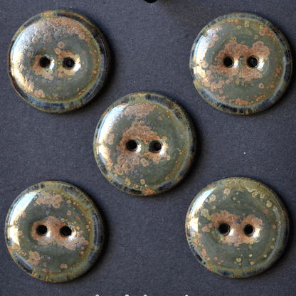 5 pcs. 23mm ceramic buttons swamp