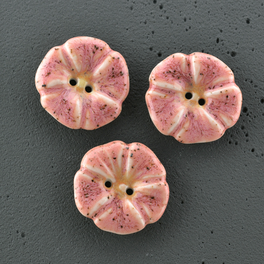 25mm porcelain buttons flowers