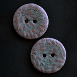 2 pcs. 27-28 mm ceramic buttons lilac/blue