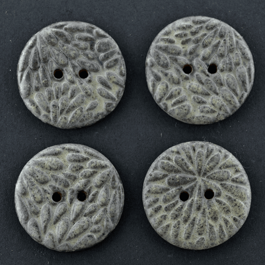 27 mm ceramic buttons charcoal drops