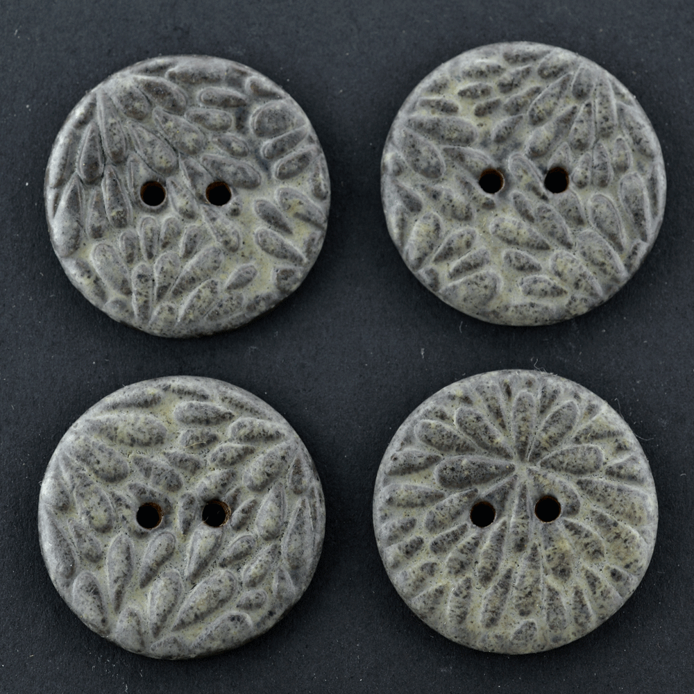 27 mm ceramic buttons charcoal drops