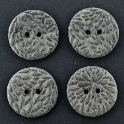 27 mm ceramic buttons charcoal drops
