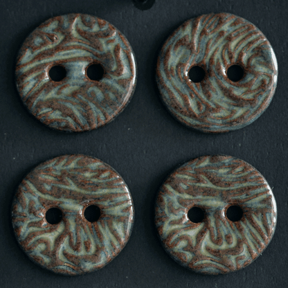 4 pcs. 27 mm ceramic buttons denim