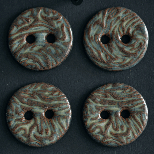 4 pcs. 27 mm ceramic buttons denim