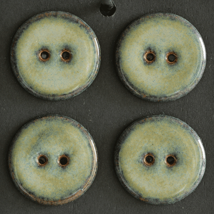 28mm ceramic buttons dusty green