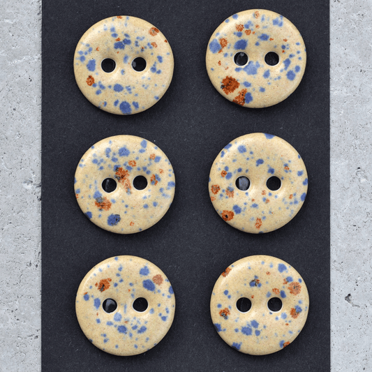 6pcs. 25mm ceramic buttons Valencia