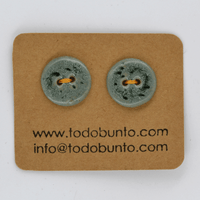 2 pcs 18mm ceramic buttons satin oribe