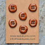 17/18mm ceramic buttons rusty brown