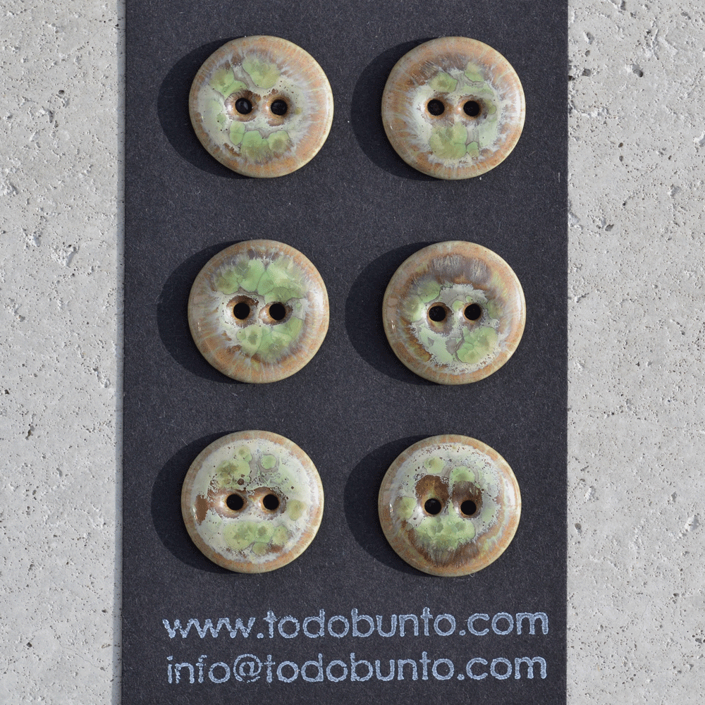 6 pcs. 17/18mm ceramic buttons crystal marmor