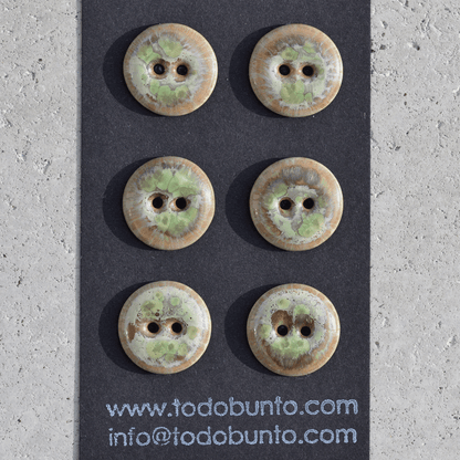 6 pcs. 17/18mm ceramic buttons crystal marmor