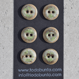 6 pcs. 17/18mm ceramic buttons crystal marmor