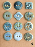 17-19mm ceramic buttons mix blue