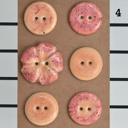 22-23mm porcelain buttons mix frangipani