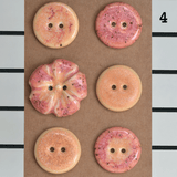 22-23mm porcelain buttons mix frangipani