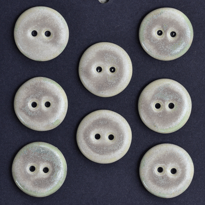 17-18mm porcelain buttons green alabaster