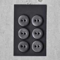 6 pcs. 16mm ceramic buttons graphite