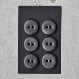 6 pcs. 16mm ceramic buttons graphite