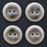 22-23 mm porcelain buttons taupe crystals