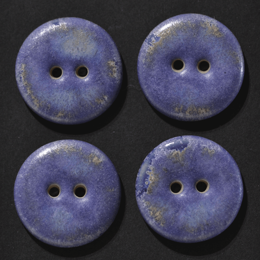 4 pcs. 23mm ceramic buttons lilac/blue