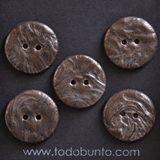 5 pcs. 23 mm ceramic buttons metallic waves