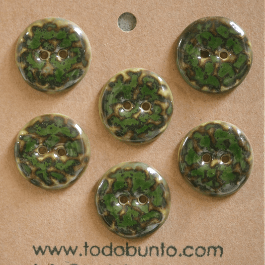 6 pcs 20mm porcelain seaweed