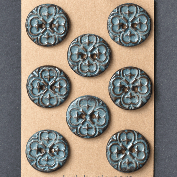 8 pcs. 23mm ceramic buttons orient