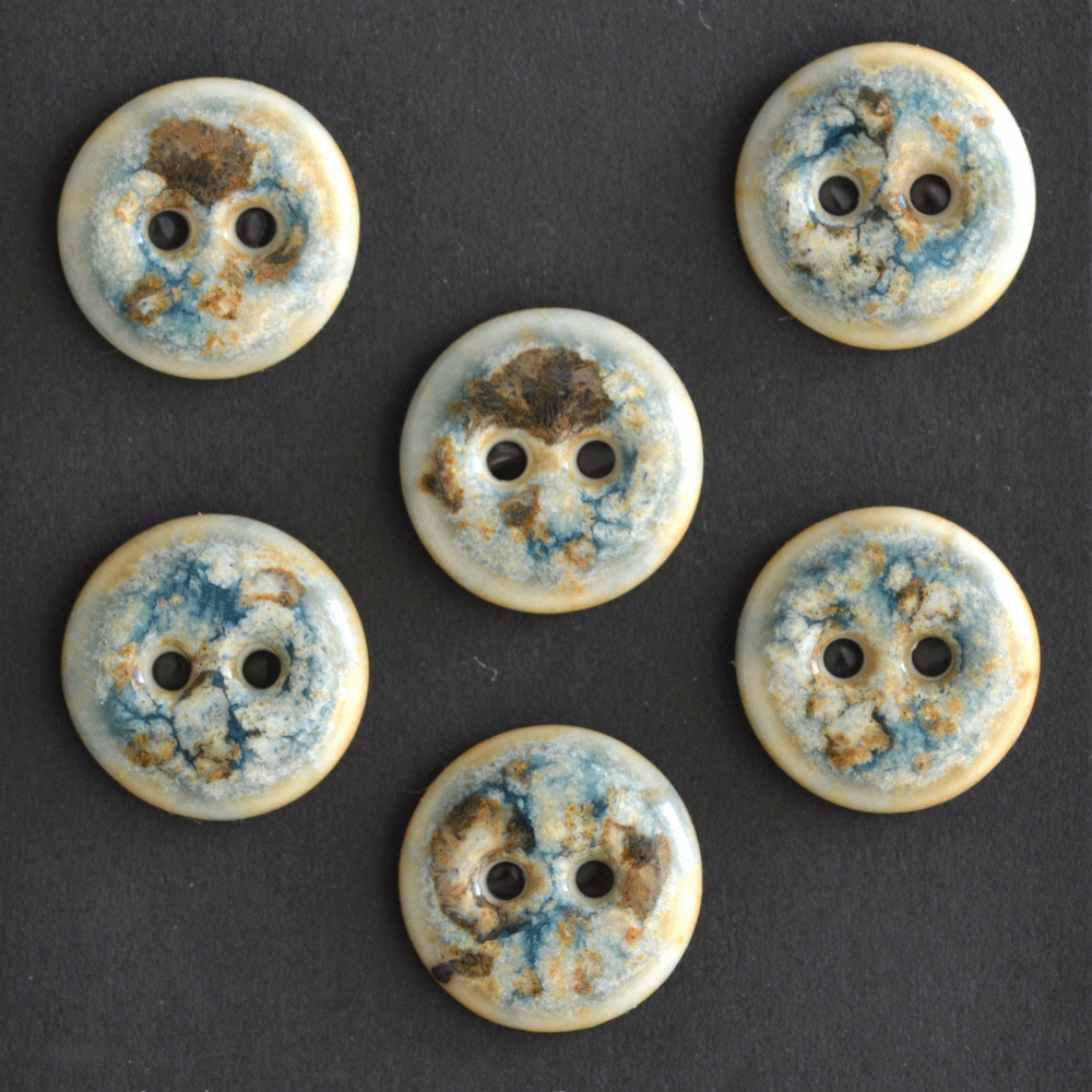 15-16mm porcelain buttons sea salt