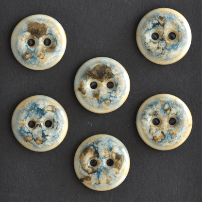 15-16mm porcelain buttons sea salt
