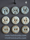 17-19mm ceramic buttons mix blue