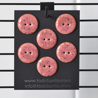6 pcs. 22-23mm  porcelain  buttons strawberry yogurt