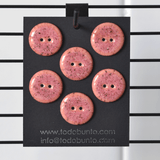 6 pcs. 22-23mm  porcelain  buttons strawberry yogurt