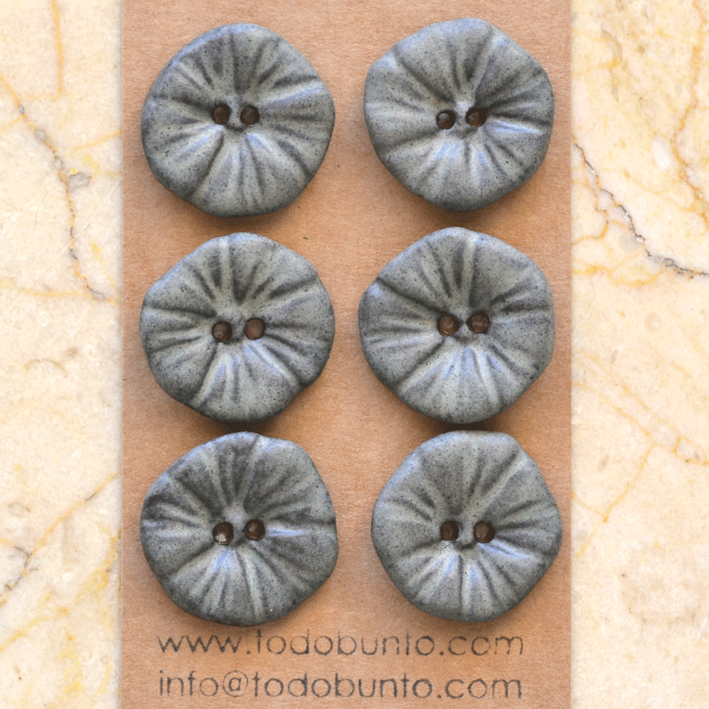 24-25mm ceramic buttons charcoal grey