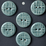 6 pcs. 22-23mm ceramic buttons satin oribe