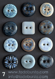 17-19mm ceramic buttons mix blue