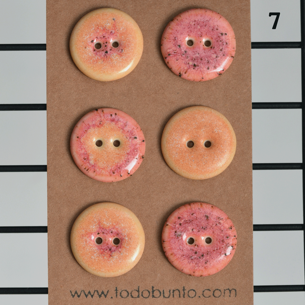 22-23mm porcelain buttons mix frangipani
