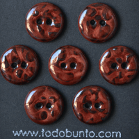 7 pcs. 17/18mm ceramic buttons cinnabar