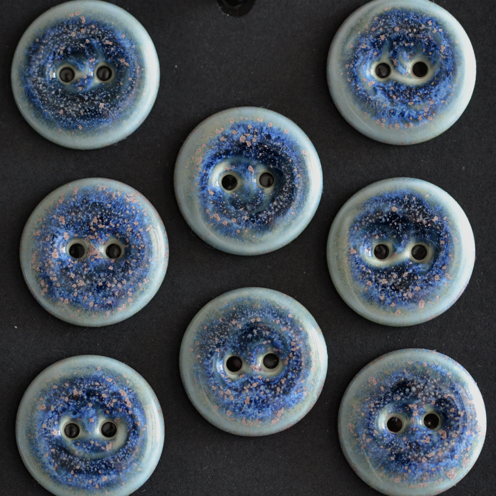 8 pcs. 20mm porcelain buttons universe
