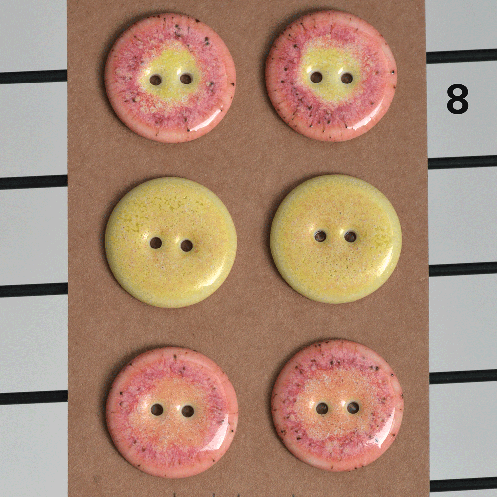 22-23mm porcelain buttons mix frangipani