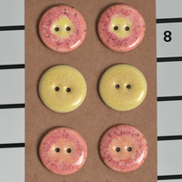 22-23mm porcelain buttons mix frangipani