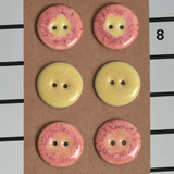 22-23mm porcelain buttons mix frangipani