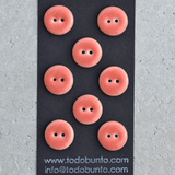 8 pcs. 17/18mm porcelain buttons coral