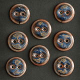 8 pcs. 15/16mm porcelain buttons fireworks
