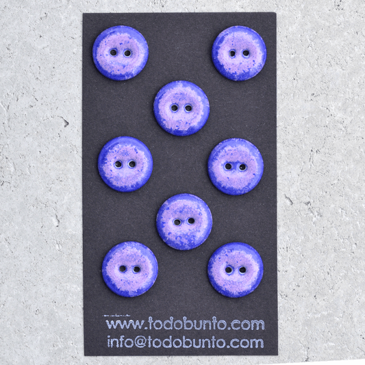 8 pcs 17/18mm porcelain buttons malva