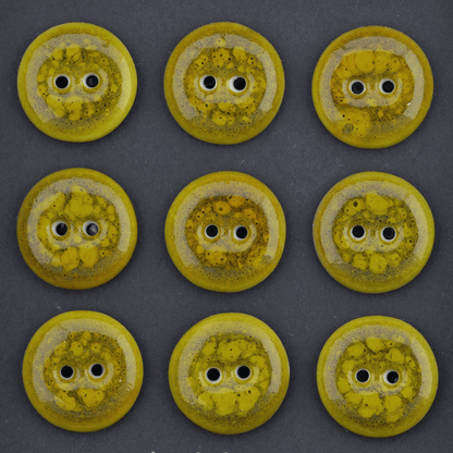 9 pcs 17mm porcelain buttons green gradient