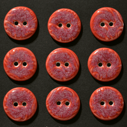 9 pcs. 17-18mm ceramic buttons sangria